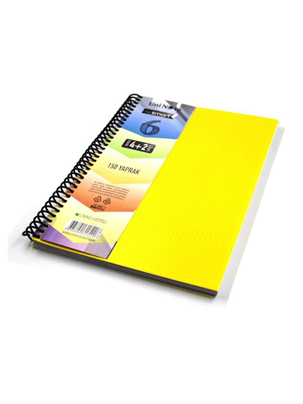 Im Smart A4 4+2 150 Yaprak Plastik Kapak Spiralli Ayraçlı Defter 62052-1