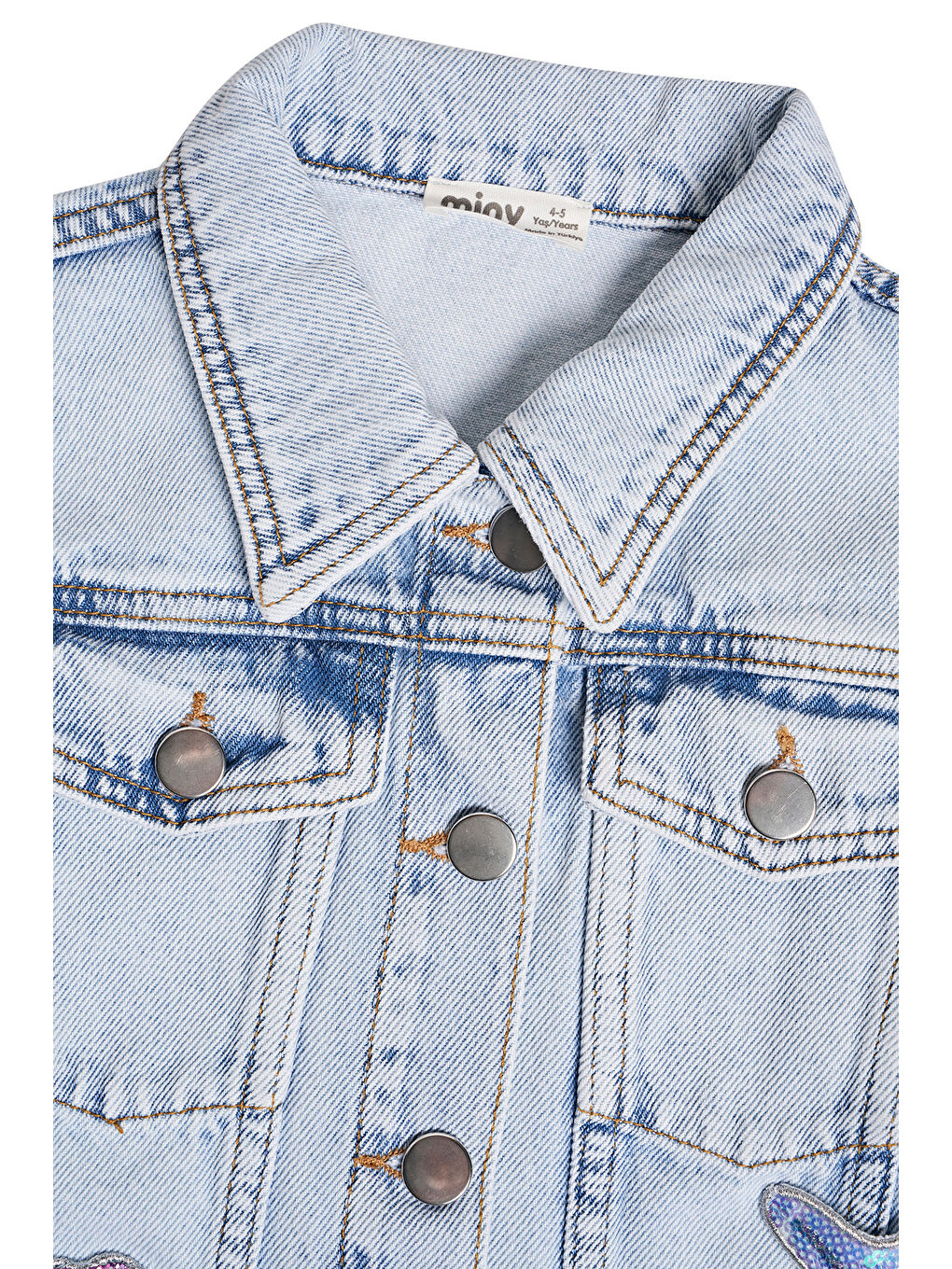 Mavi Kız Çocuk Denim Ceket-4