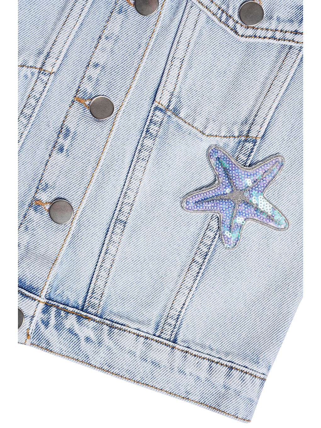 Mavi Kız Çocuk Denim Ceket-5