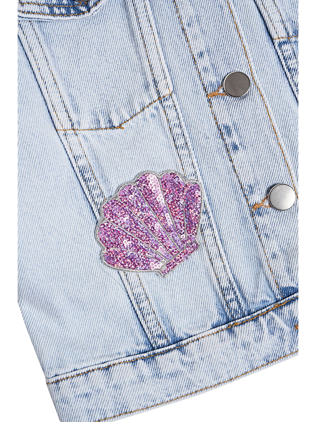 Mavi Kız Çocuk Denim Ceket-6