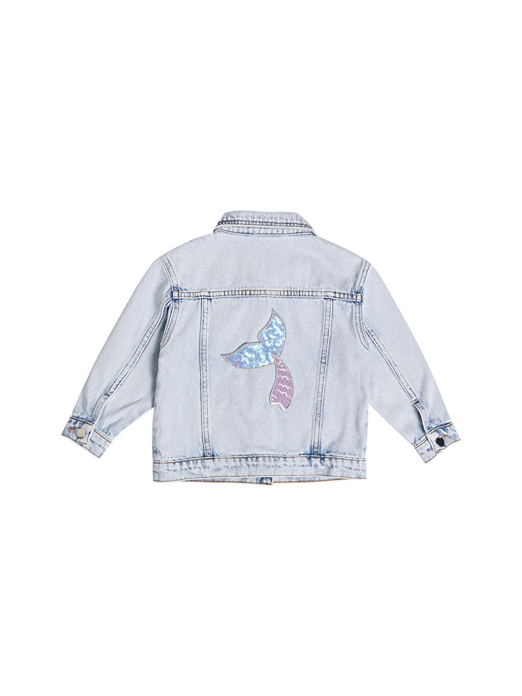 Mavi Kız Çocuk Denim Ceket-7
