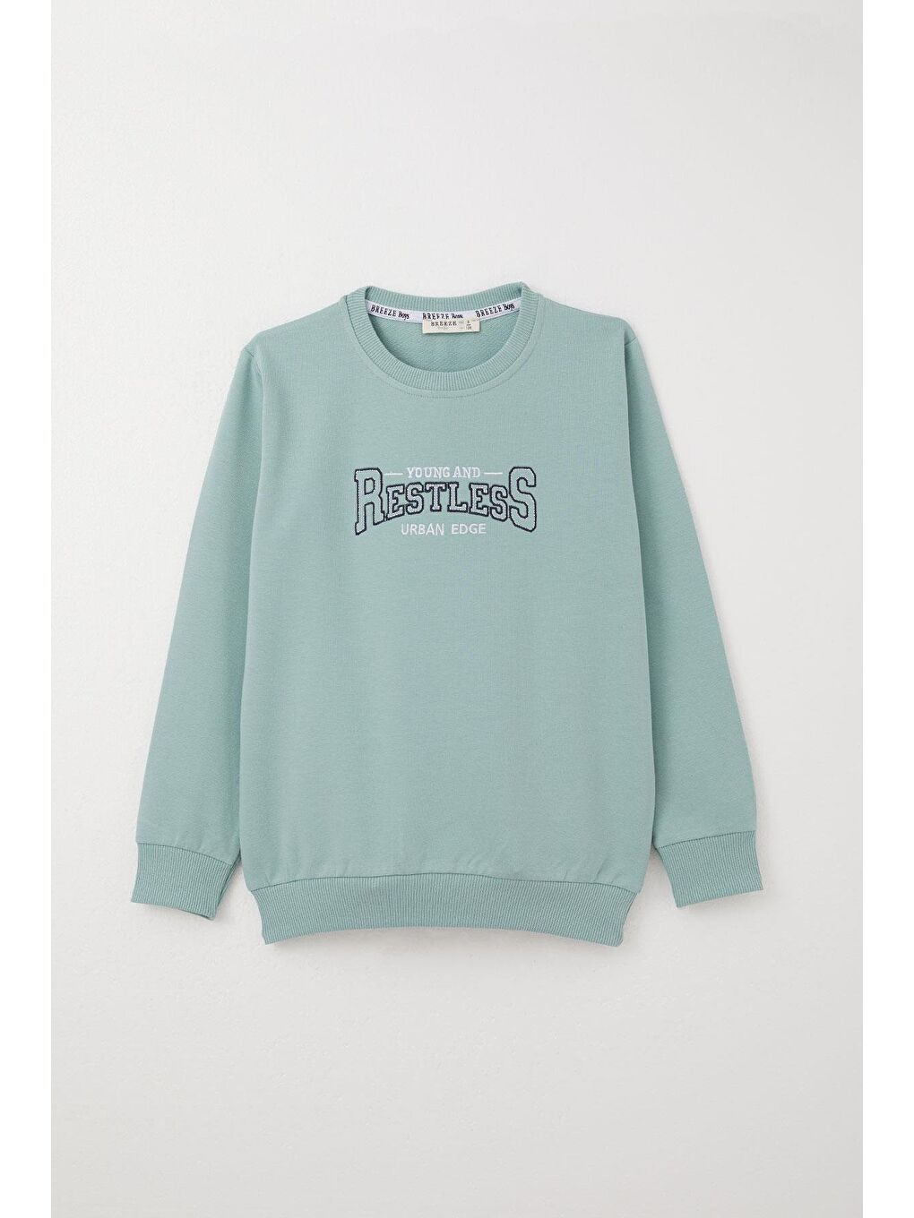 Turkuaz Erkek Çocuk Eşofman Takım Yazı Baskılı Cepli Su Yeşili (5-10 Yaş)-1