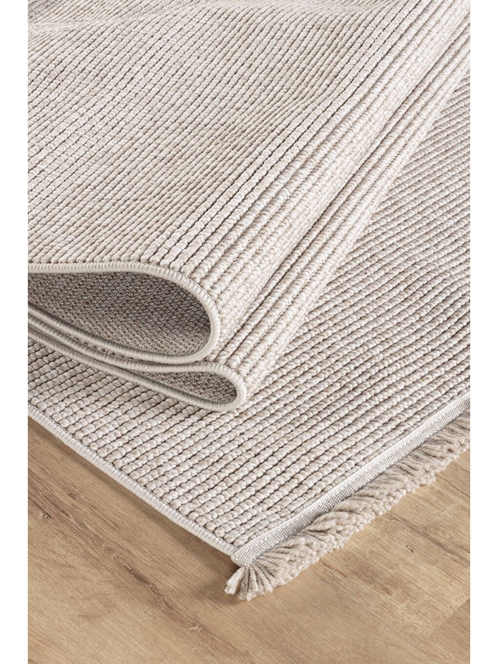 Loopy 5551 Bej Yumuşak Dokulu Bukle Modern Salon Mutfak Koridor Halısı Makine Halısı-60x100-5