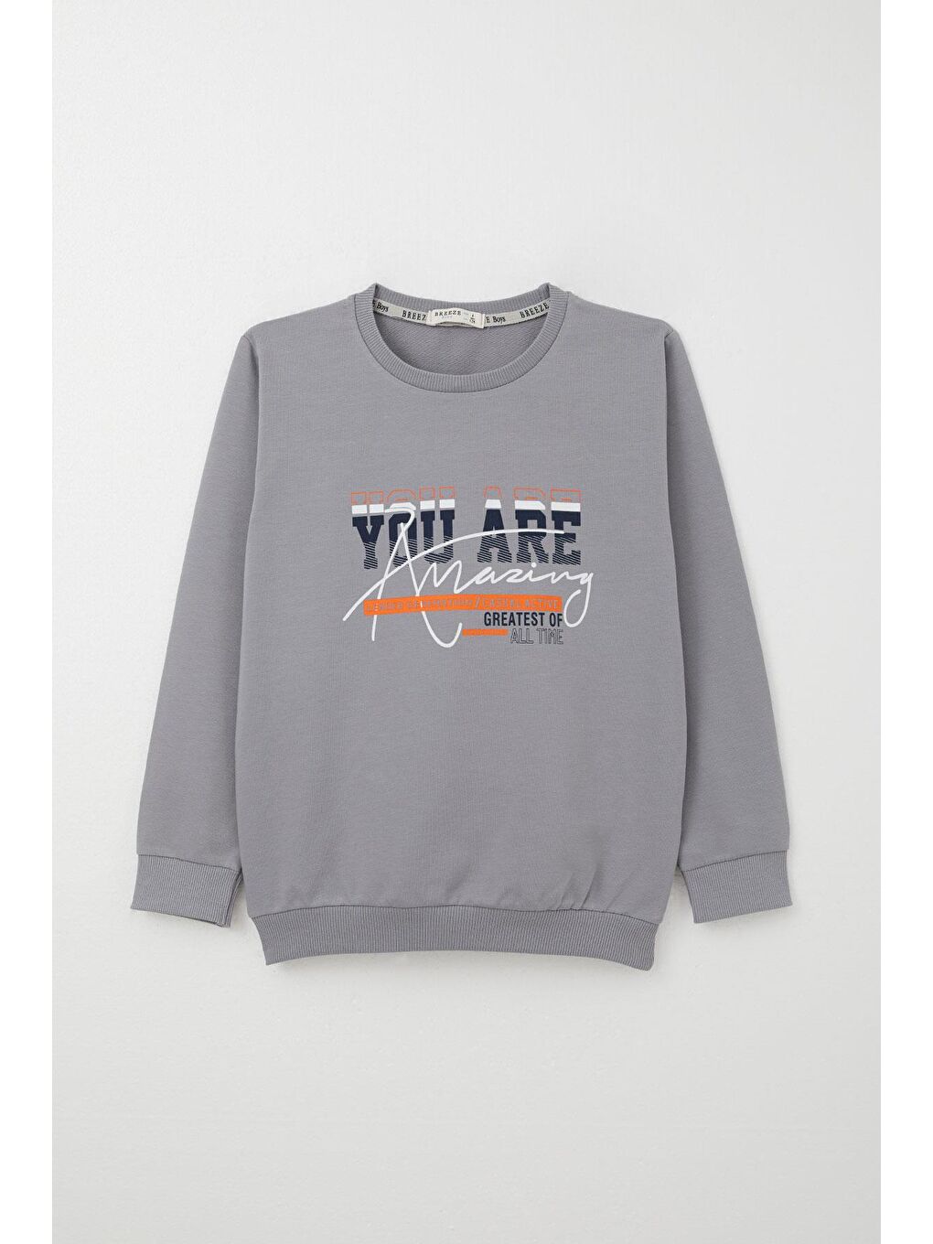 Erkek Çocuk Eşofman Takım Yazı Baskılı Gri (4 Yaş)-1