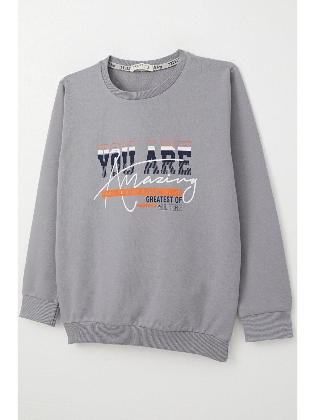 Erkek Çocuk Eşofman Takım Yazı Baskılı Gri (4 Yaş)-5