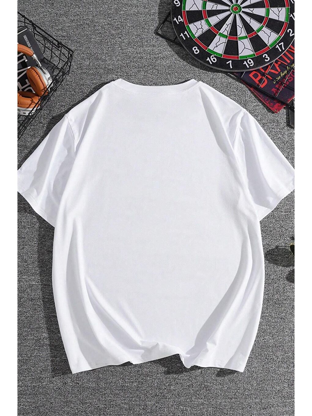 uyguntarz Beyaz Unisex Space Baskılı T-shirt - 1