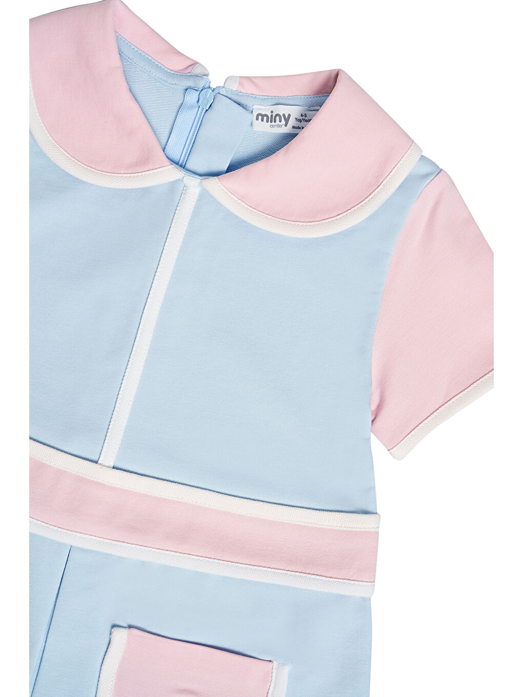 Karışık Kız Çocuk Bebe Yaka Kısa Kollu Örme Elbise-3