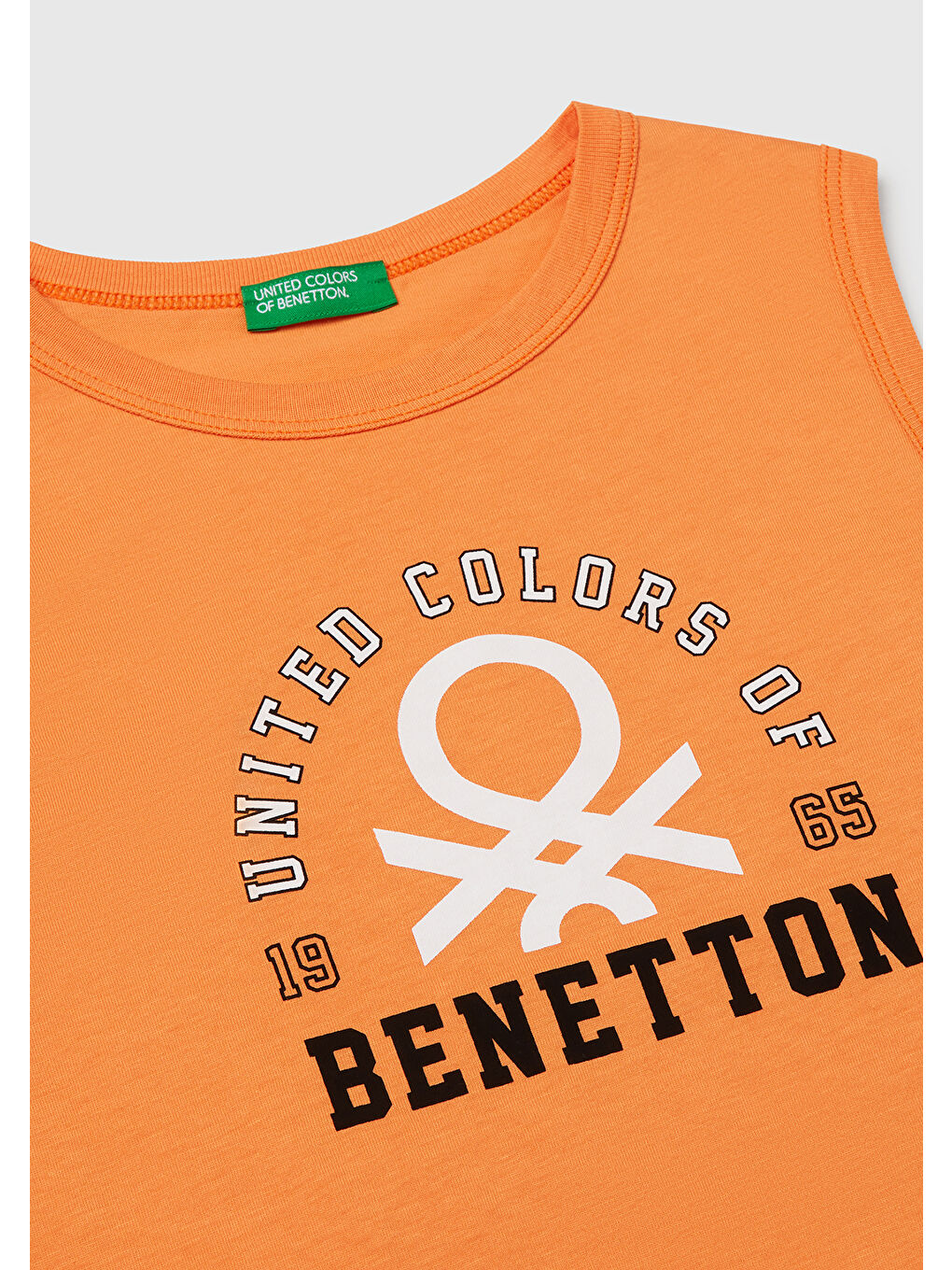 Erkek Çocuk Turuncu Benetton Logo Baskılı Atlet-2