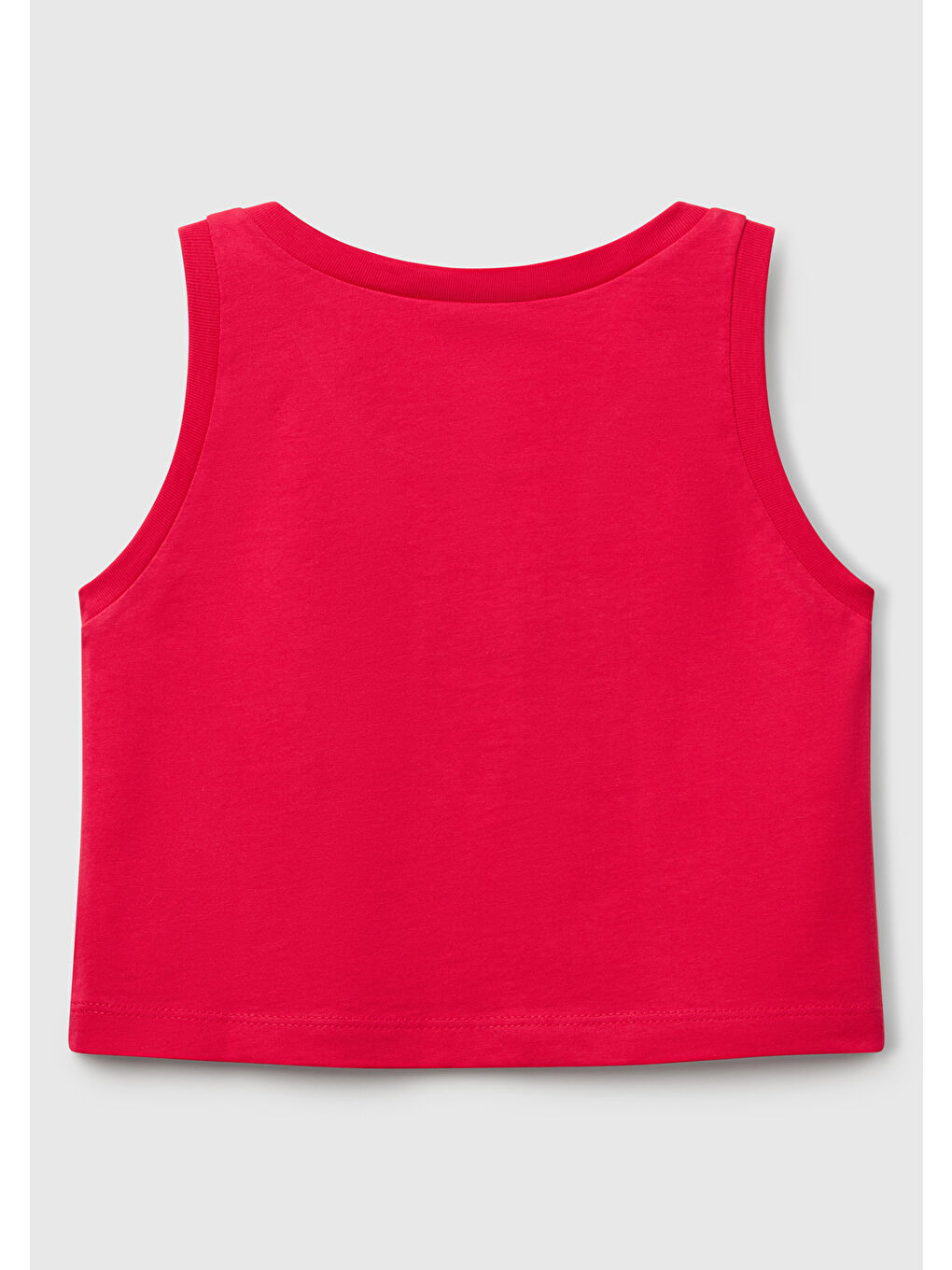 Kız Çocuk Fuşya Simli Benetton Logo Baskılı Atlet-1