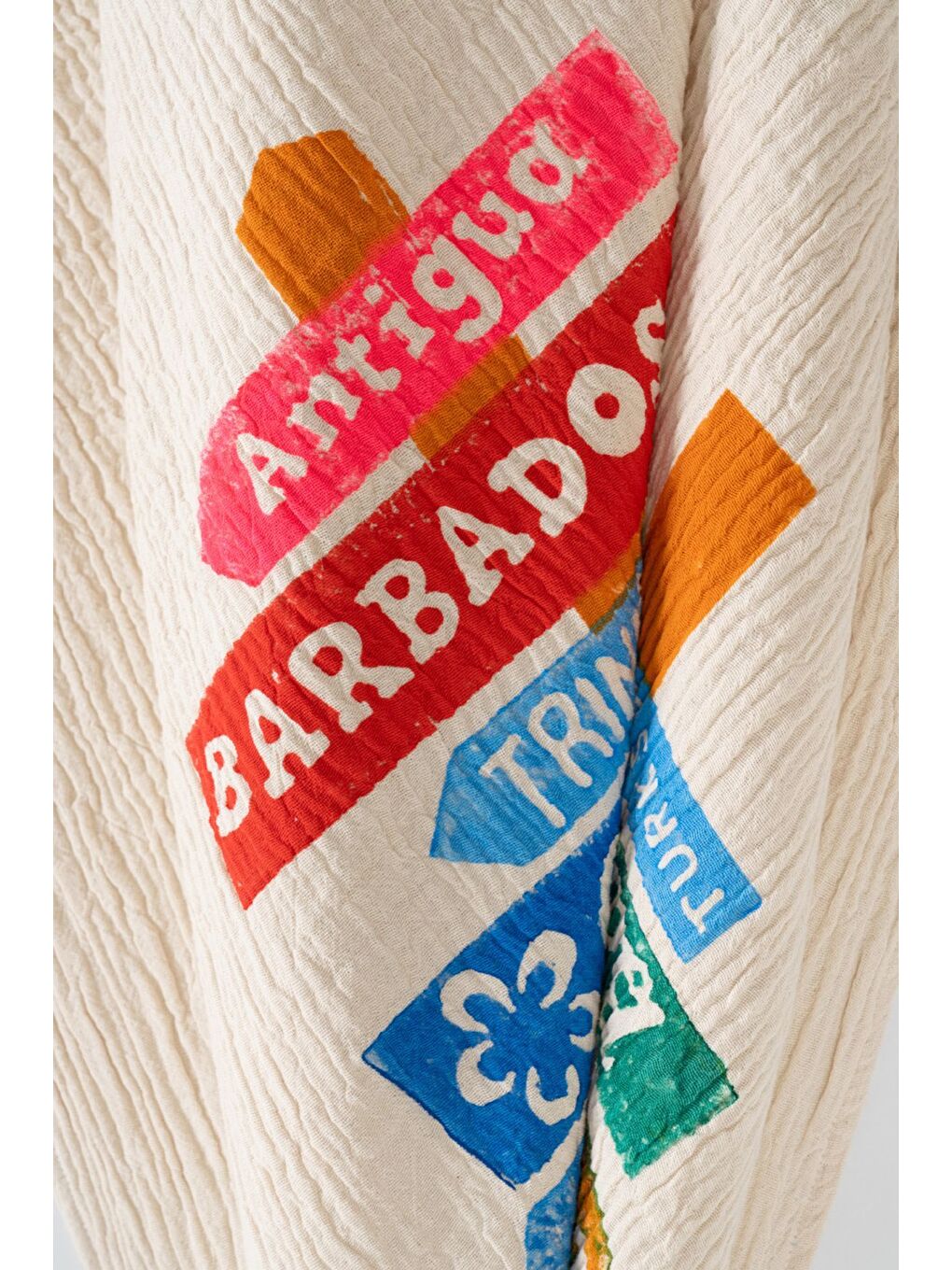 Ekru Organik %100 Pamuk Müslin Peştemal - Nomada-2