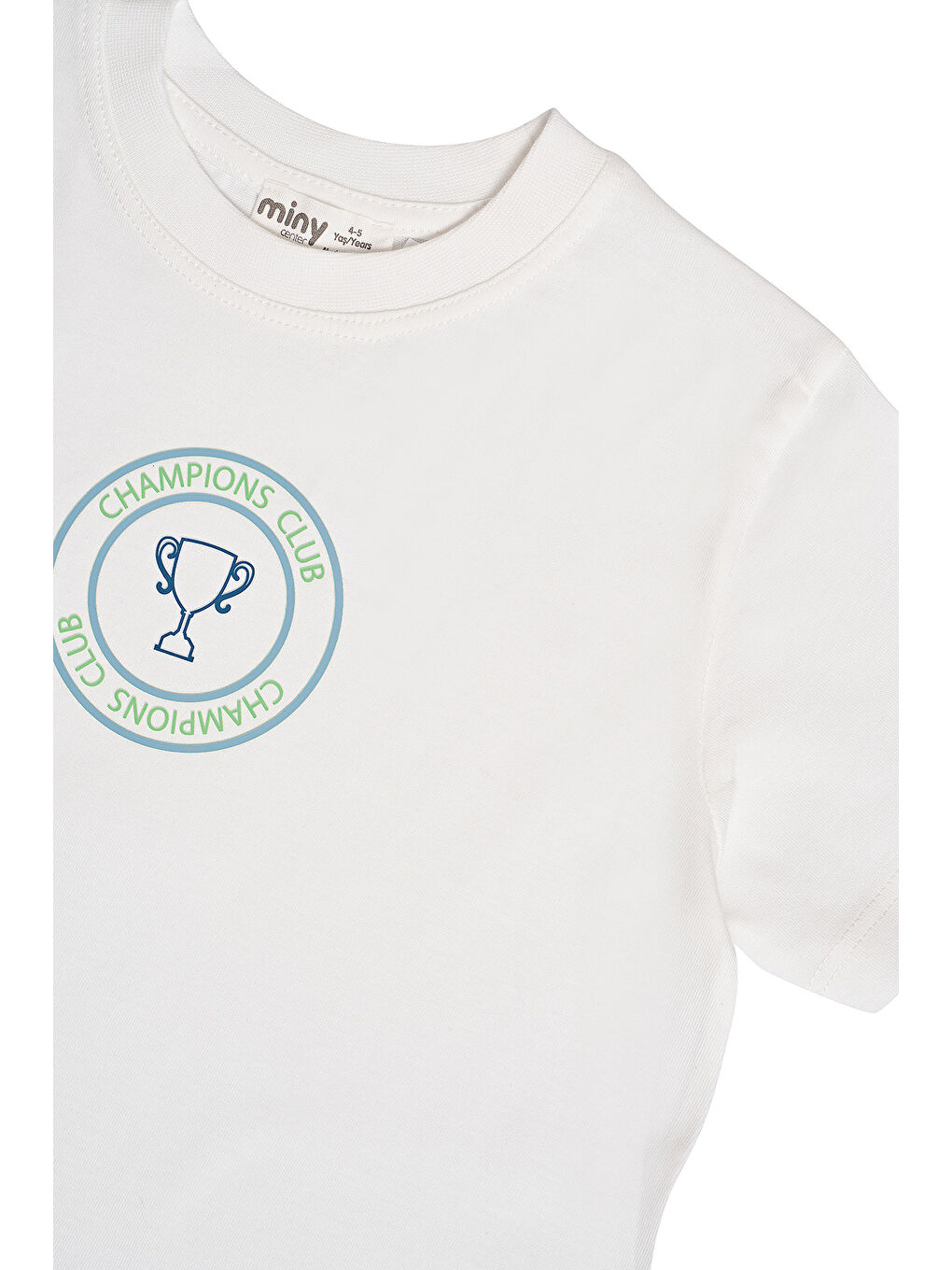 Beyaz Erkek Çocuk Kısa Kollu Baskılı Tshırt-2