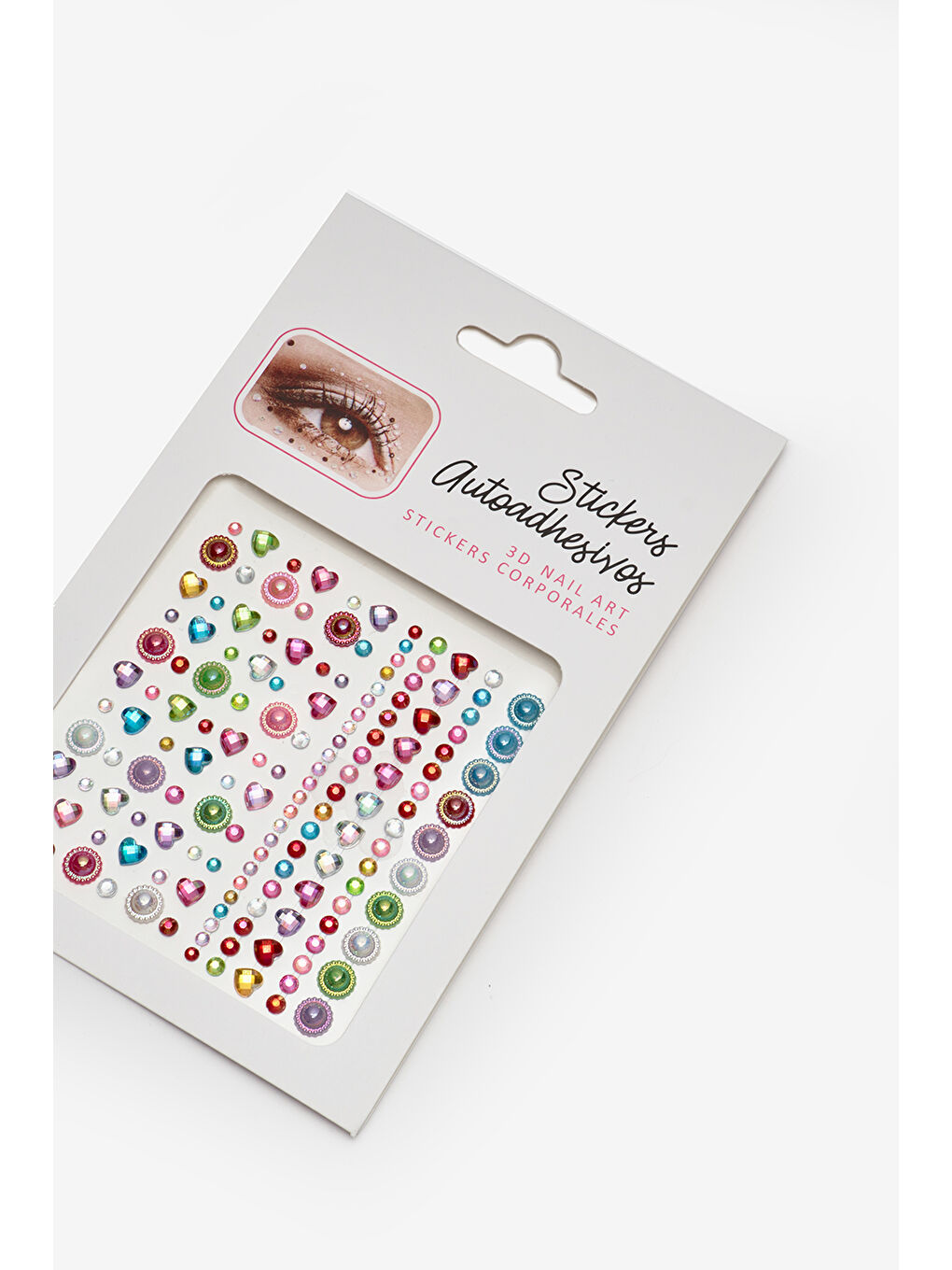 Karışık Çok Renkli  Yuvarlak ve Kalp Model Kız Çocuk Yüz ve Tırnak Sticker-1