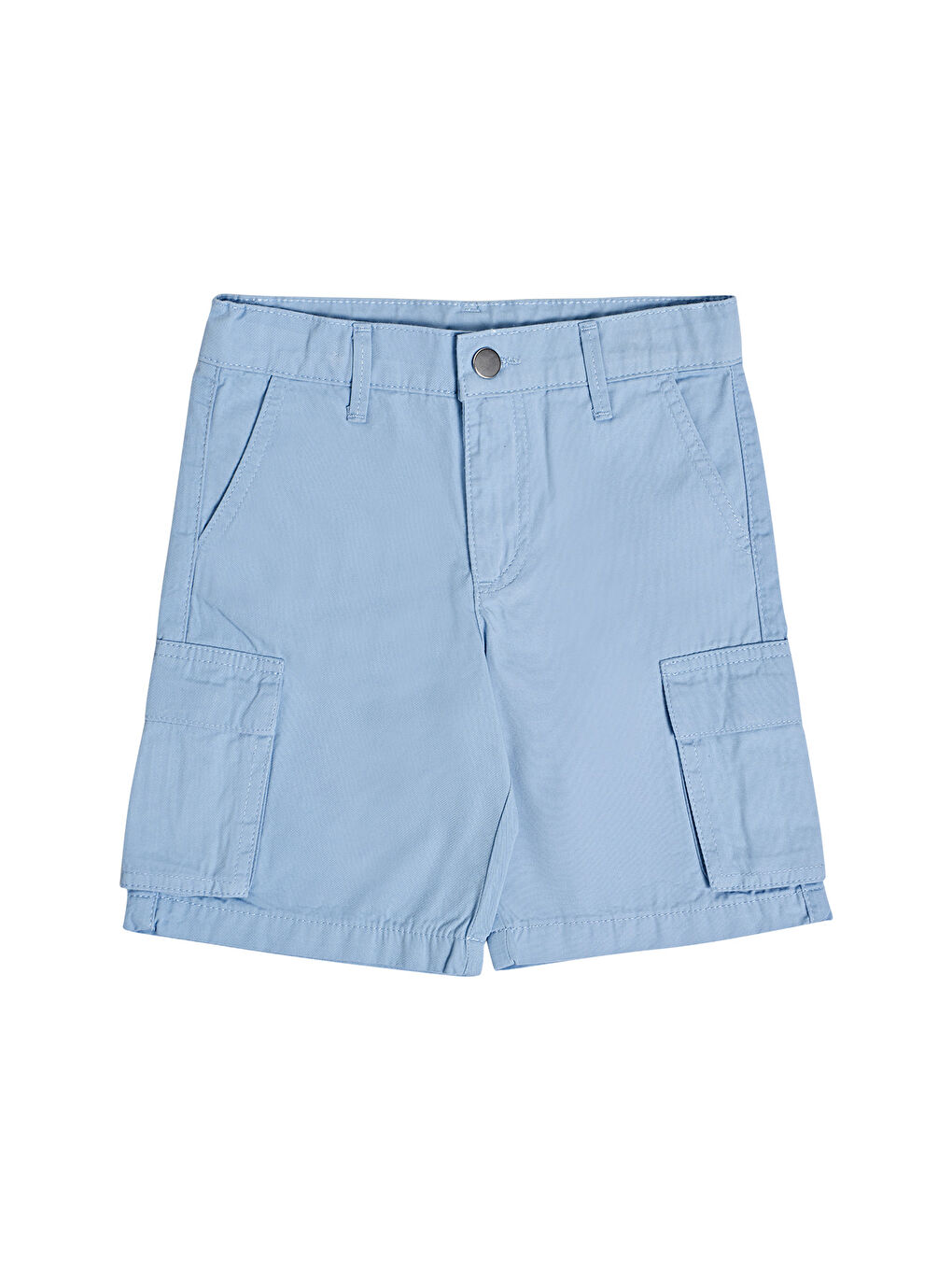 Mavi Erkek Çocuk Kargo Cepli Bermuda Şort-1