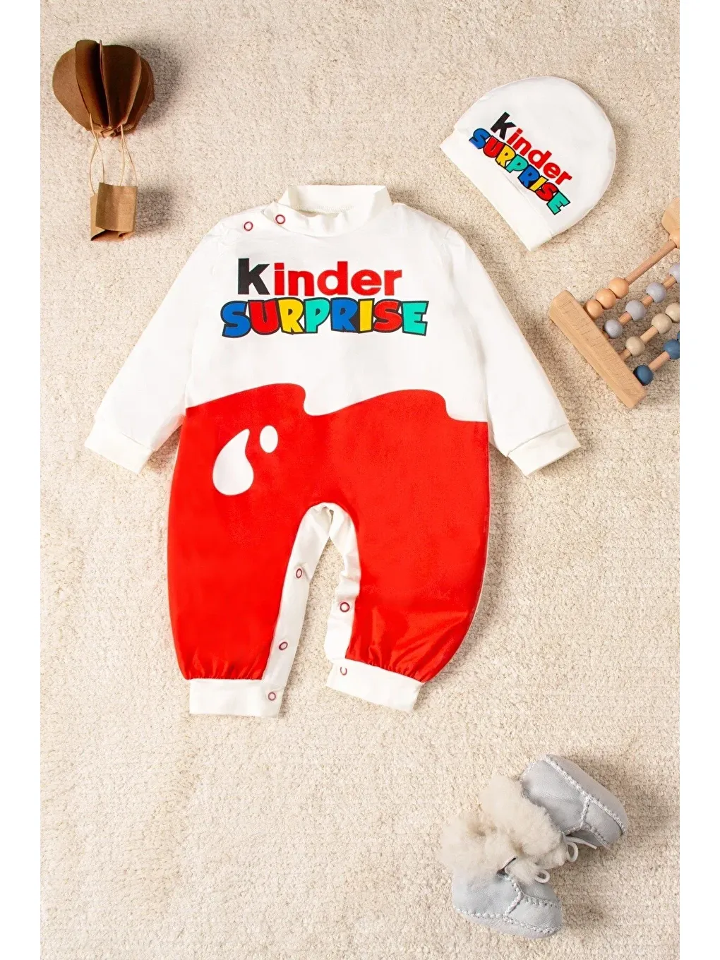 Beyaz Kinder Sürpriz Tulum Bere Takım-1