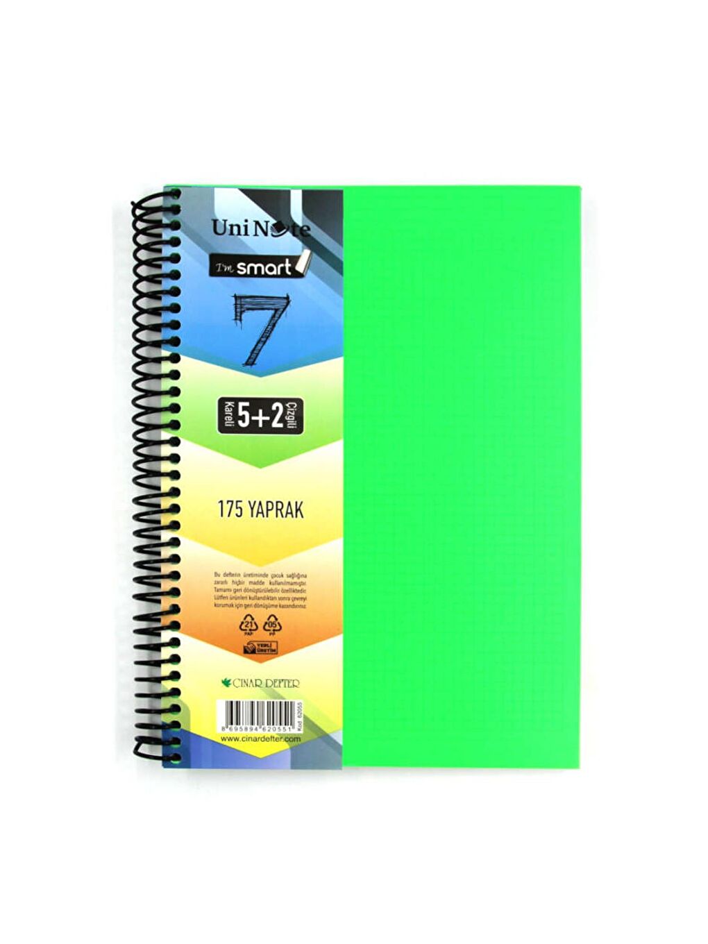 Im Smart A4 5+2 175 Yaprak Plastik Kapak Spiralli Ayraçlı Defter 62055