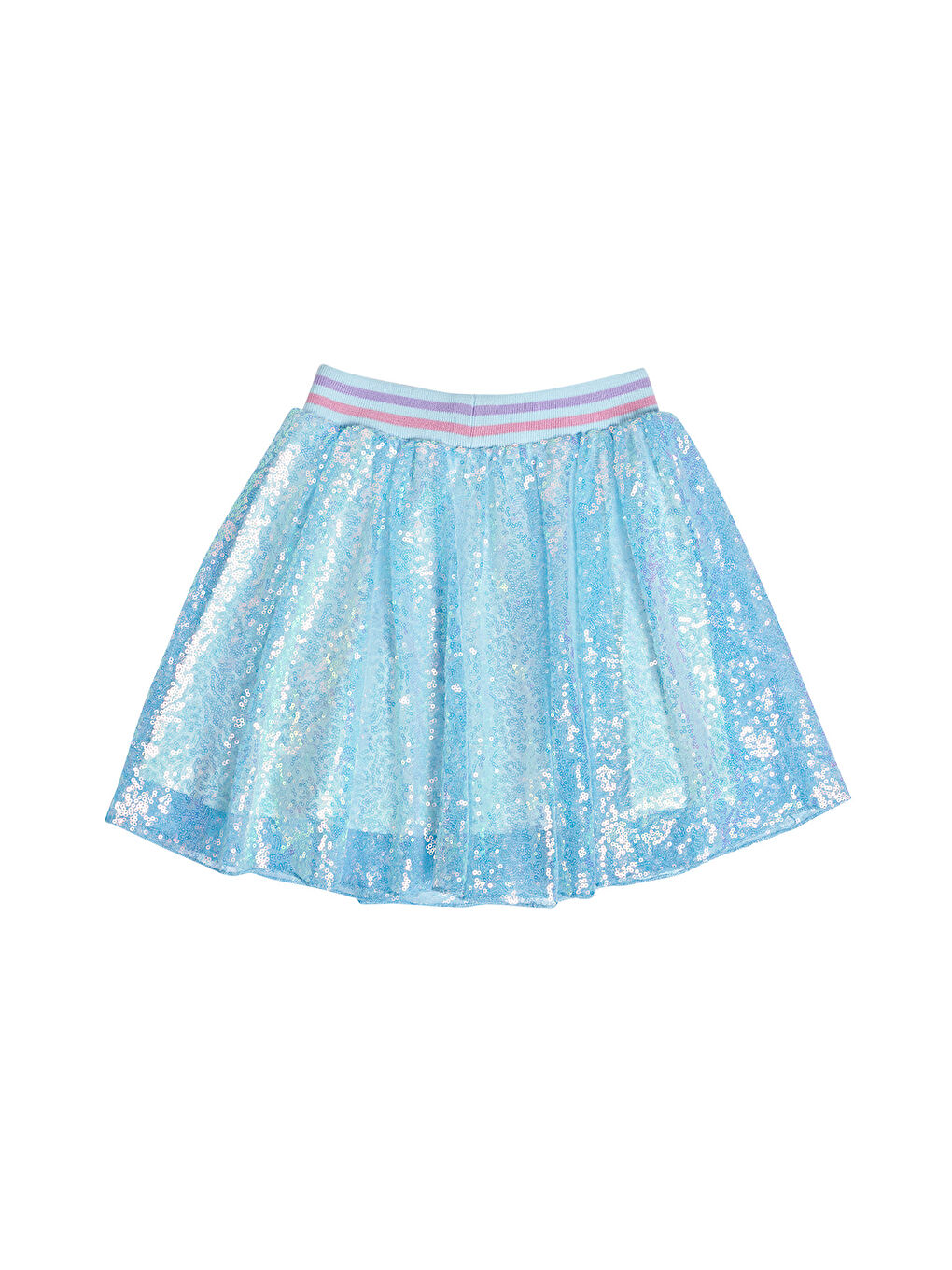 Mavi Kız Çocuk Payetli Etek-4