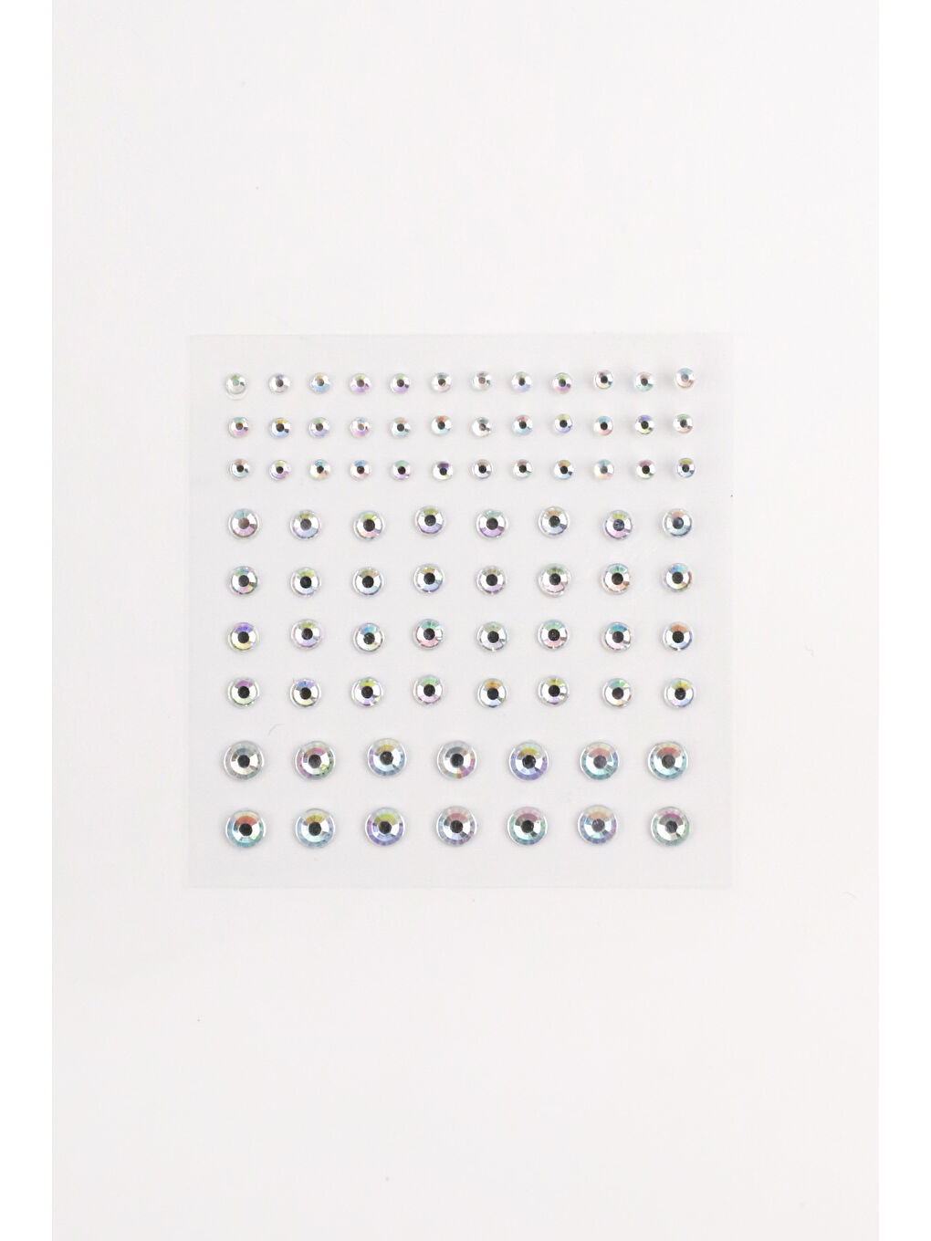 Gri Gümüş Şeffaf Minik Taş Yüz ve Tırnak Sticker