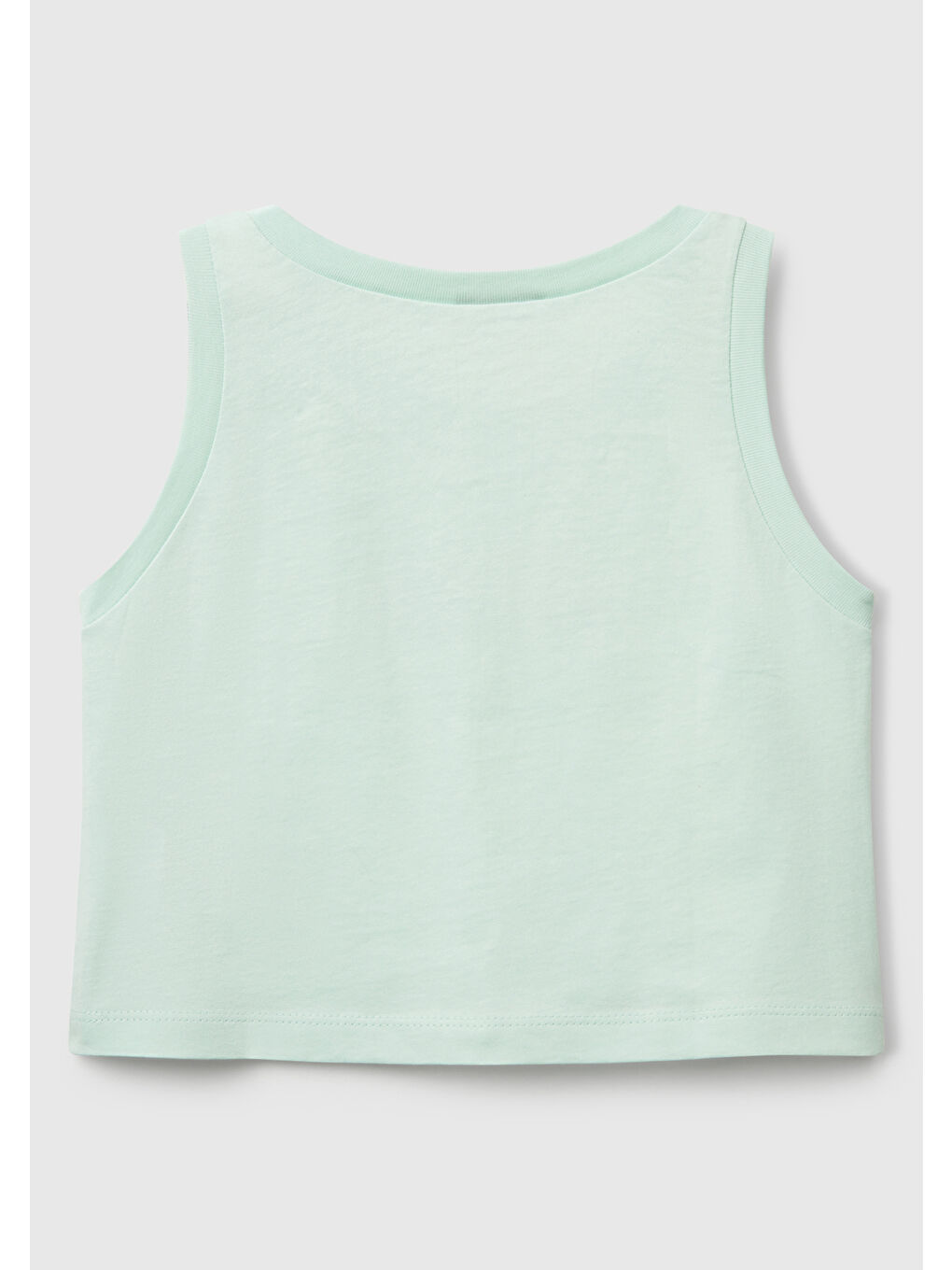 Turkuaz Kız Çocuk Su Yeşili Simli Benetton Logo Baskılı Atlet-1