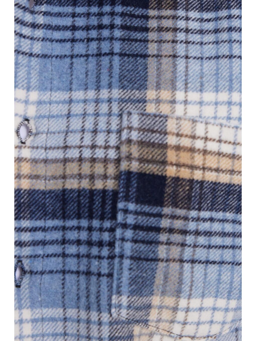 Mavi Erkek Regular Fit Rahat Kesim Kışlık Kareli Oduncu Gömlek-4