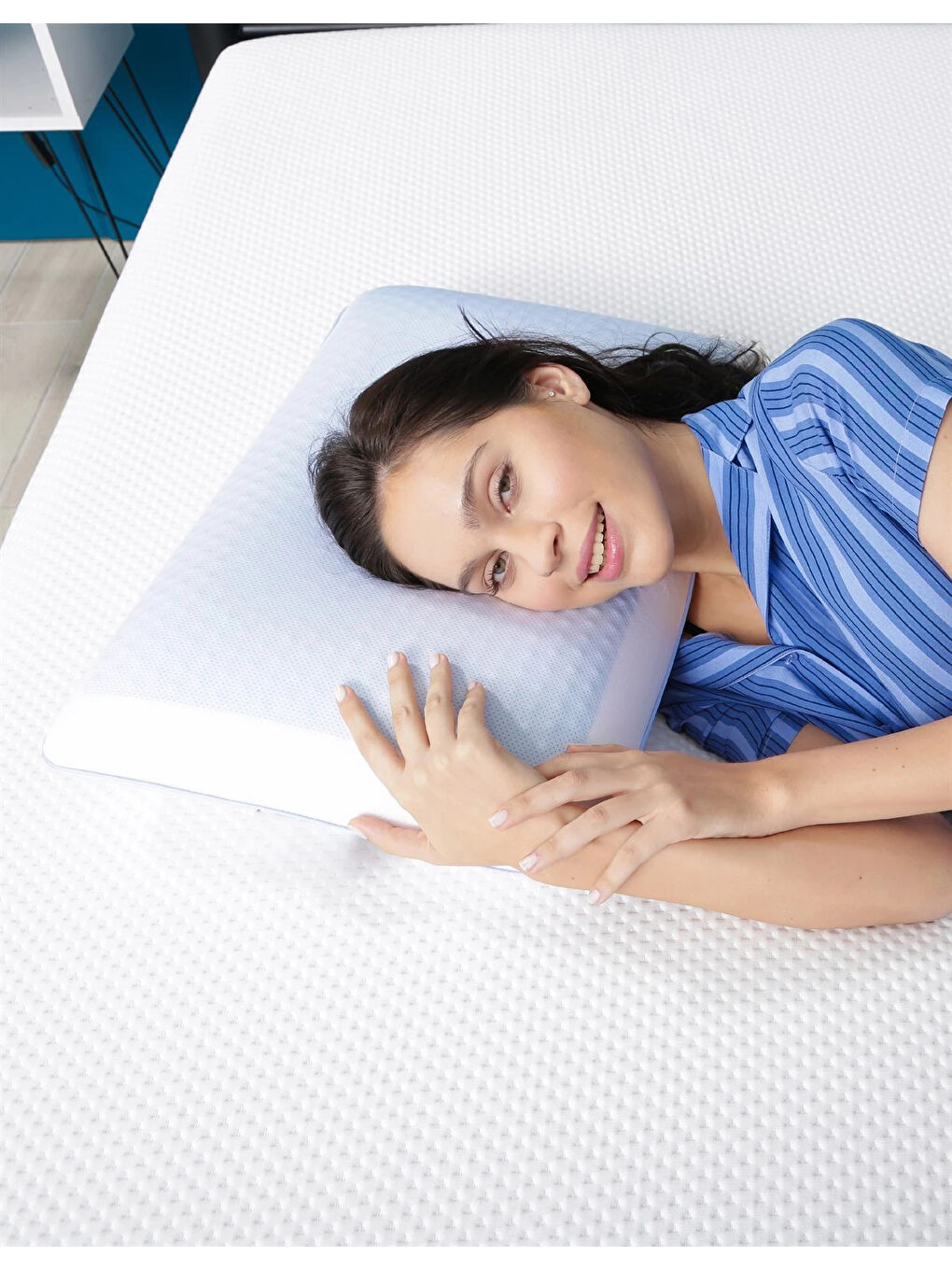 Beyaz Zenya Serinletici Jelli Visco Yastık 60x40x13-2