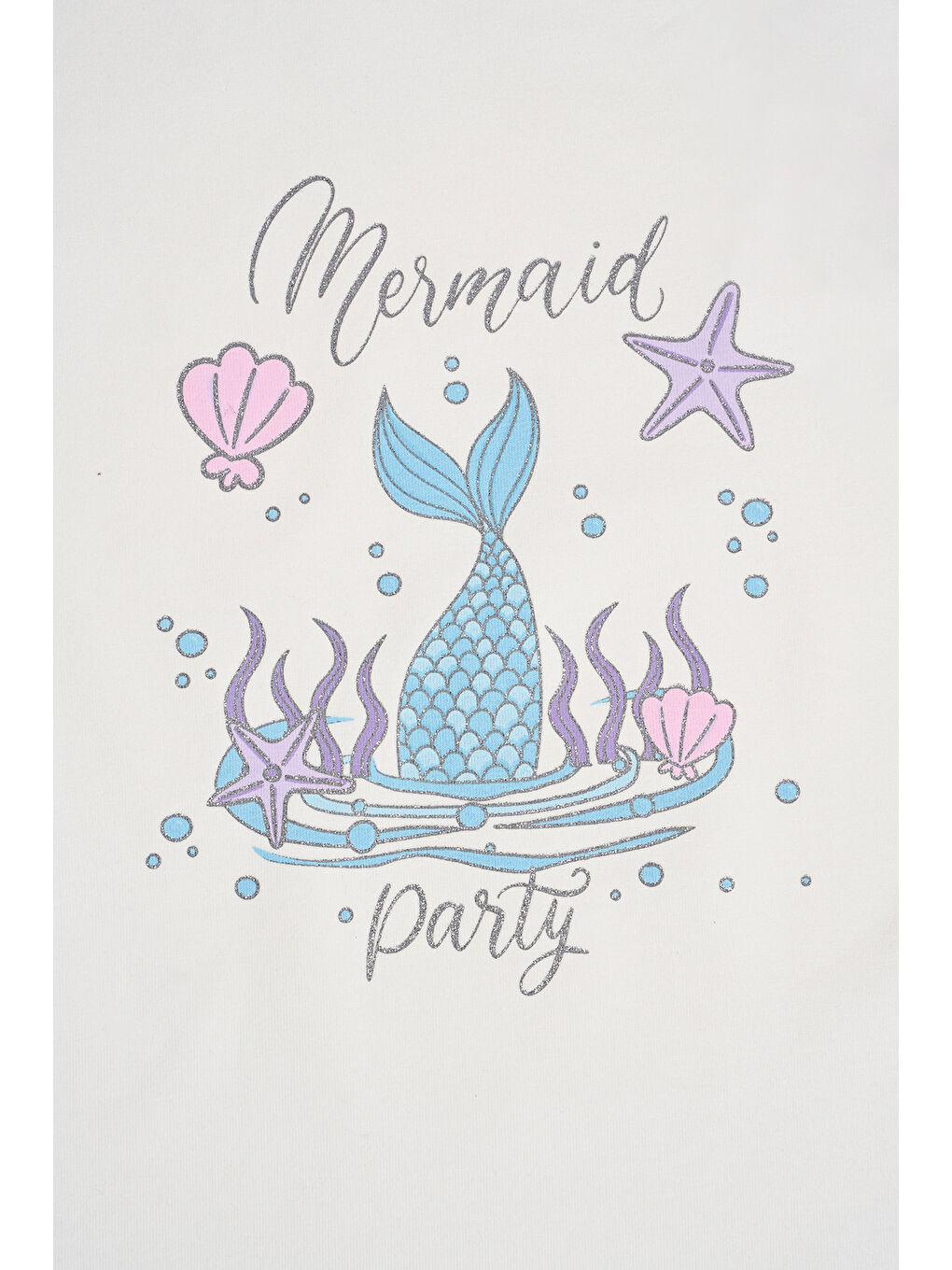 Beyaz Kız Çocuk Kısa Kollu Baskılı Tshırt-4