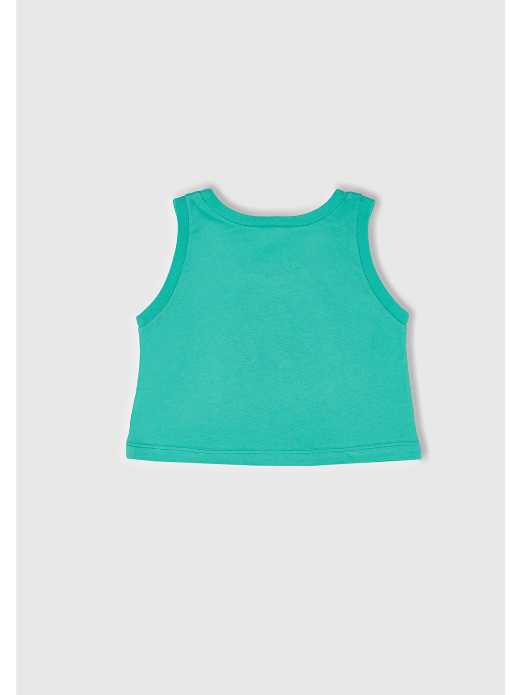 Kız Çocuk Yeşil Simli Benetton Logo Baskılı Atlet-2