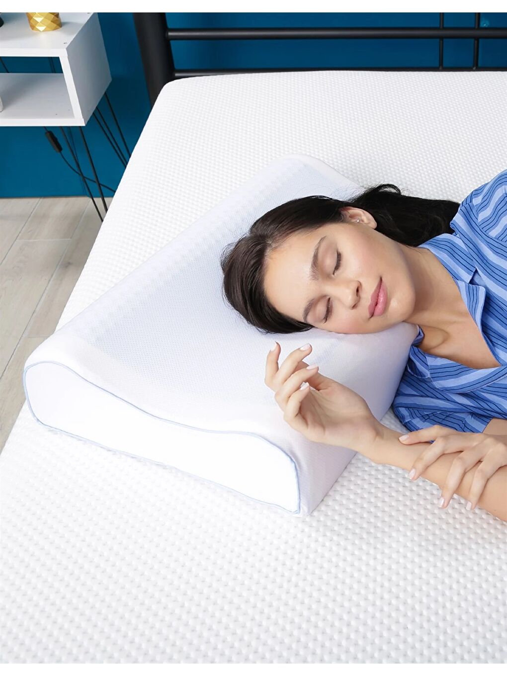 Beyaz Lunora Serinletici Jelli Visco Yastık 60x40x14-1