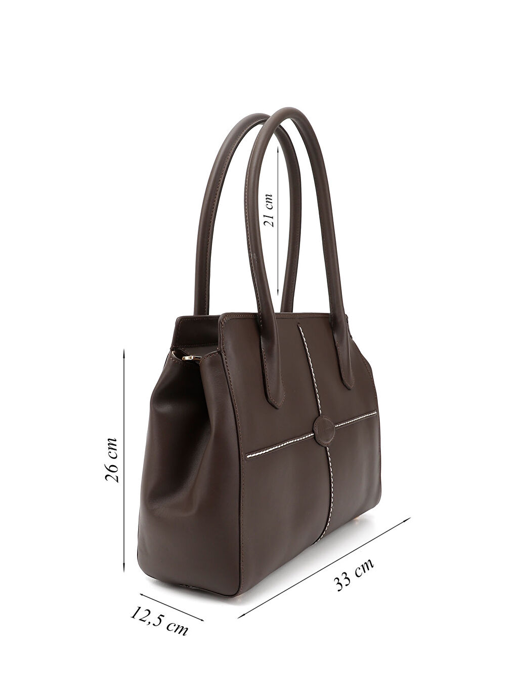 Kahverengi Kadın ORTA KAHVERENGİ Hakiki Deri El ve Omuz Çantası-1