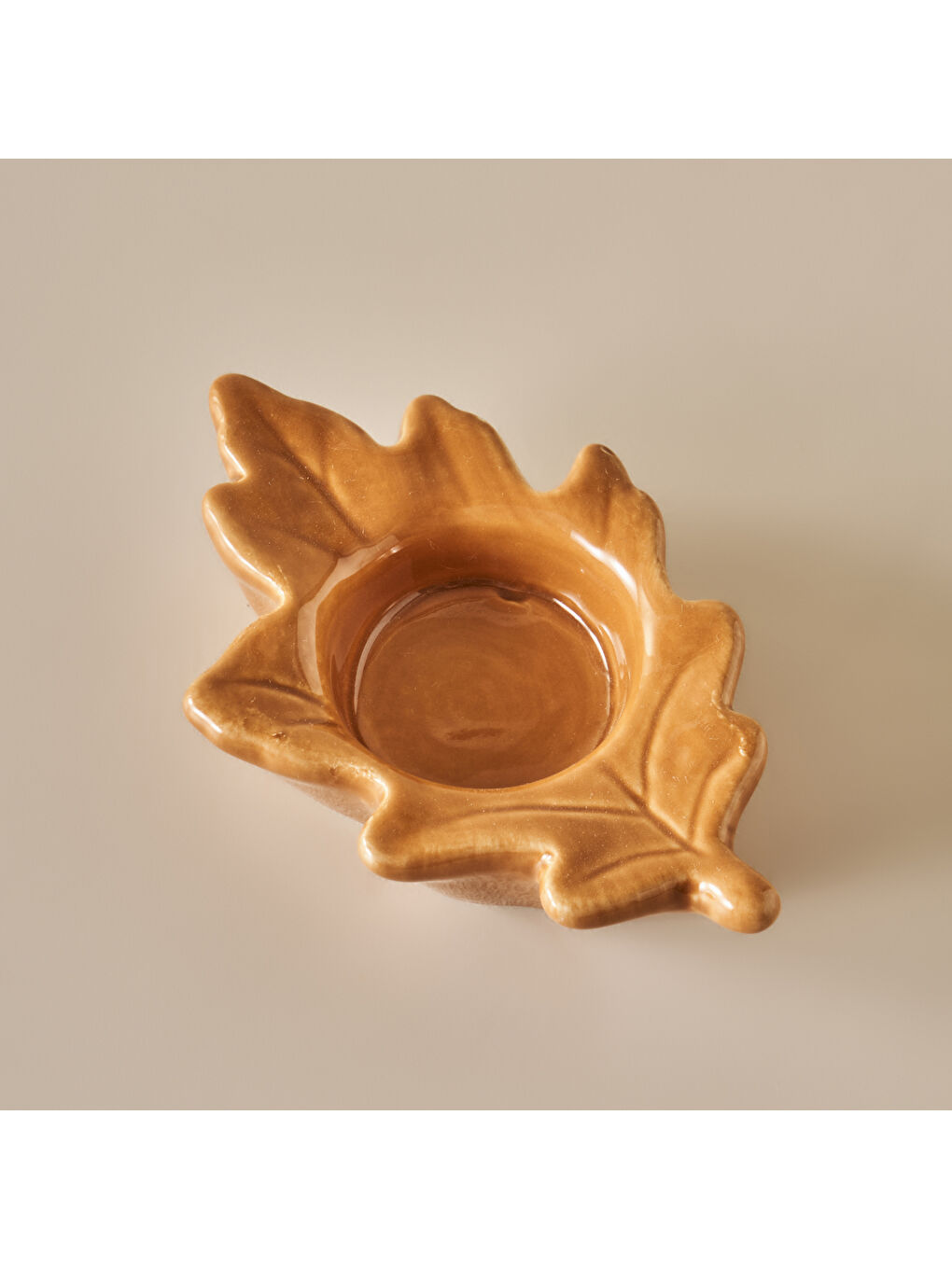 Bella Maison Leaf Mumluk Sarı (9x8x3 cm)