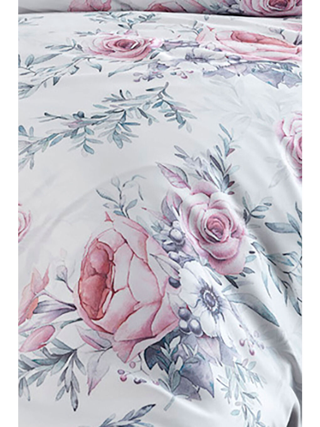 Karışık Royal Saten King Size (Battal Boy) 300TC Nevresim Takımı - ROSALİNDA-1