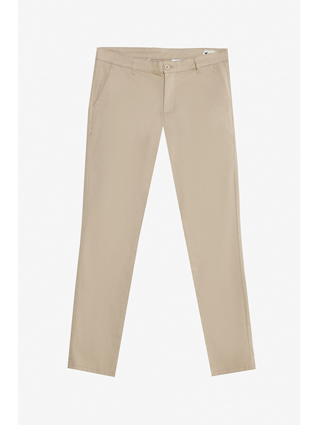 Kahverengi Erkek Camel Pamuklu Slim Fit Dar Kesim Yan Cep Esnek Casual Pantolon-5