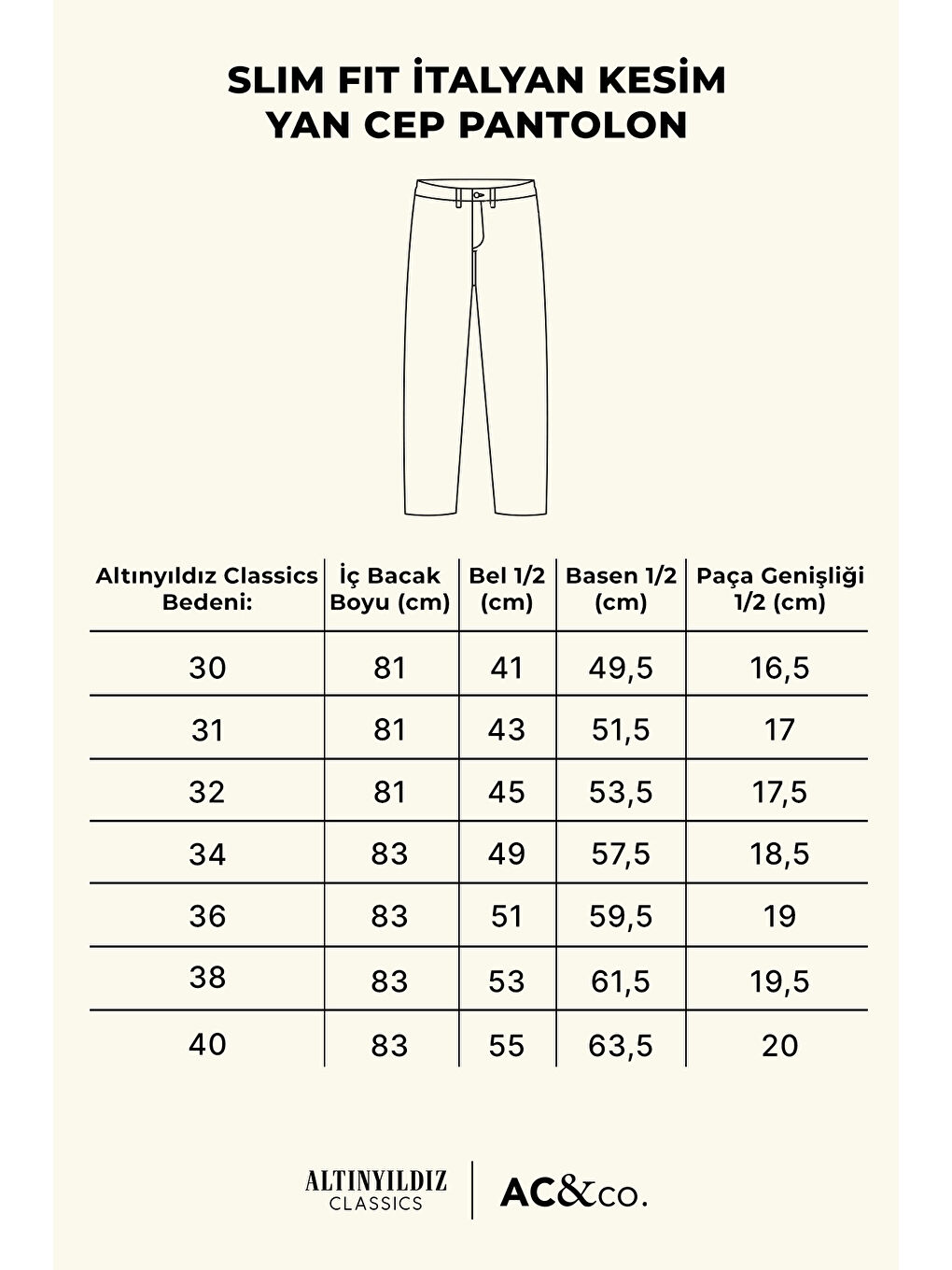 Erkek Bej Slim Fit İtalyan Kesim Yan Cepli Esnek Casual Pantolon-1