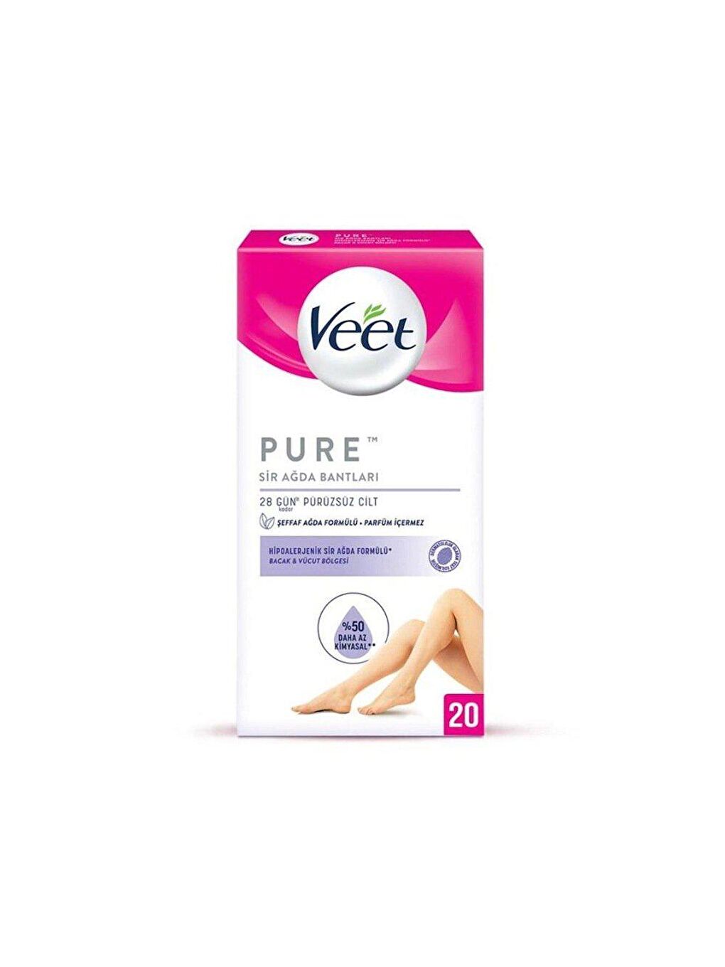 Veet Renksiz Pure Sir Ağda Bandı Bacak ve Vücut Bölgesi 20 Adet