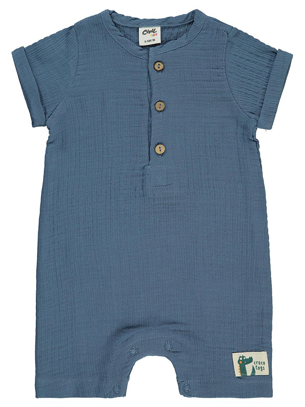 Baby Erkek Bebek Patiksiz Tulum 6-18 Ay İndigo