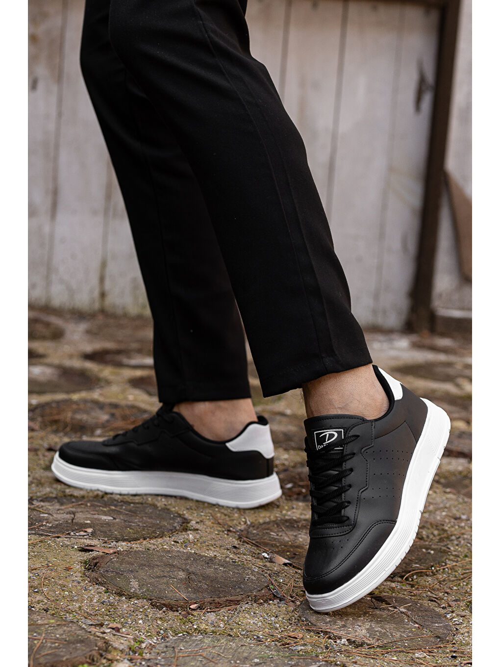 Siyah D0158 Günlük Ortopedik Unisex Sneaker Spor Ayakkabı-1