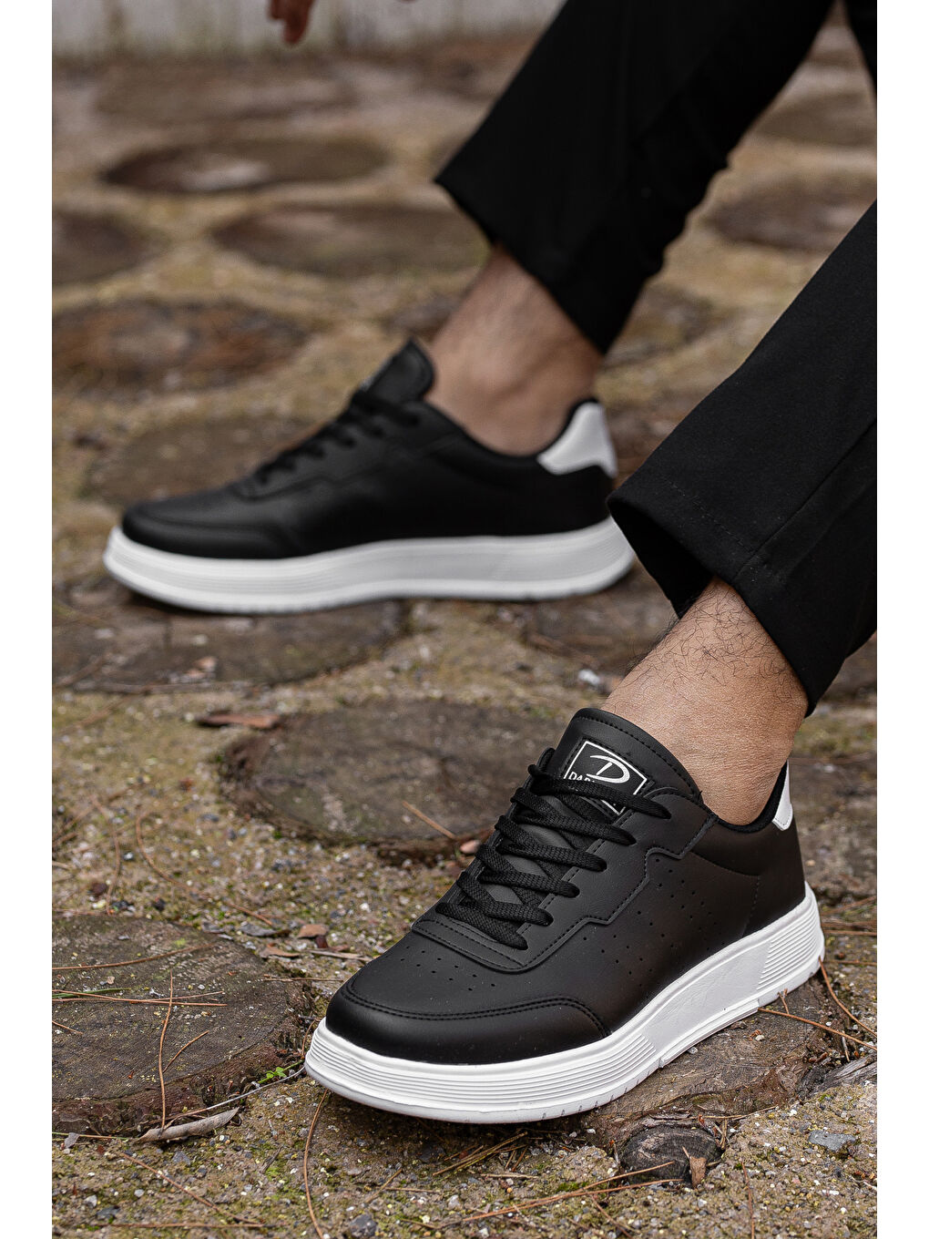 Siyah D0158 Günlük Ortopedik Unisex Sneaker Spor Ayakkabı-2