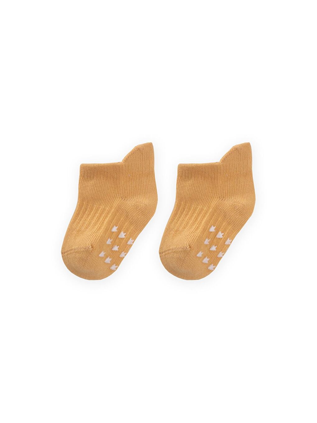 Sarı Kız Çocuk Baskılı Patik Çorap