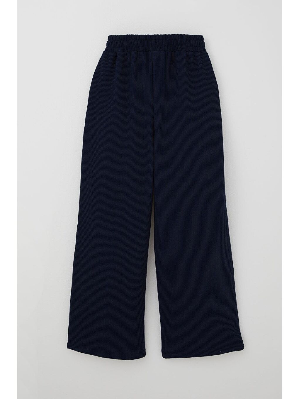 Kız Çocuk Eşofman Altı Bağcık Aksesuarlı Beli Lastikli Lacivert (8-14 Yaş)-1