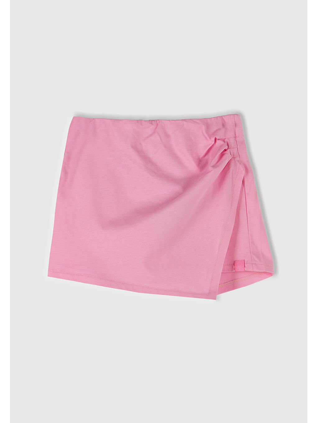 Kız Çocuk Pembe Beli Lastikli Şort Etek