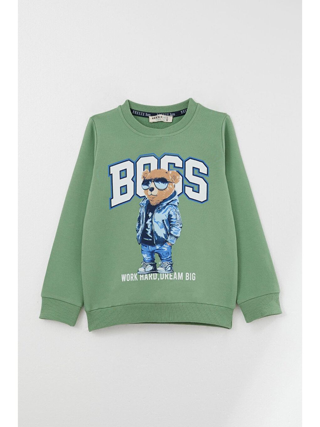 Erkek Çocuk Eşofman Takım Havalı Ayıcık Baskılı Mint Yeşili (3 Yaş)-1