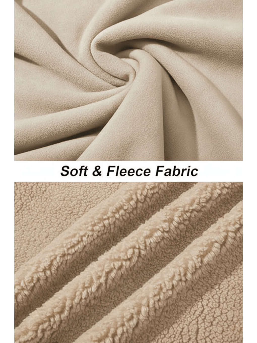 Ekru Oversize Pelüş Sweatshirt Erkek Polar Sweatshirt OVERSIZE-PELUSS-3