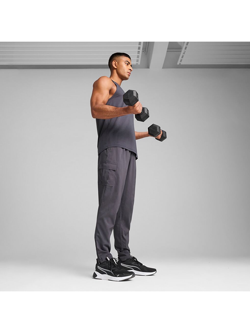 Gri TAD TECH Erkek Dokuma Eşofman Altı-5