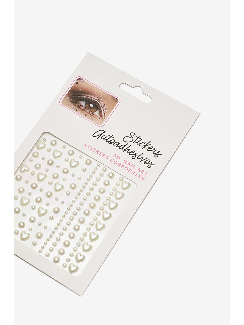 Ekru  Yuvarlak ve Kalp Model Kız Çocuk Yüz ve Tırnak Sticker-1