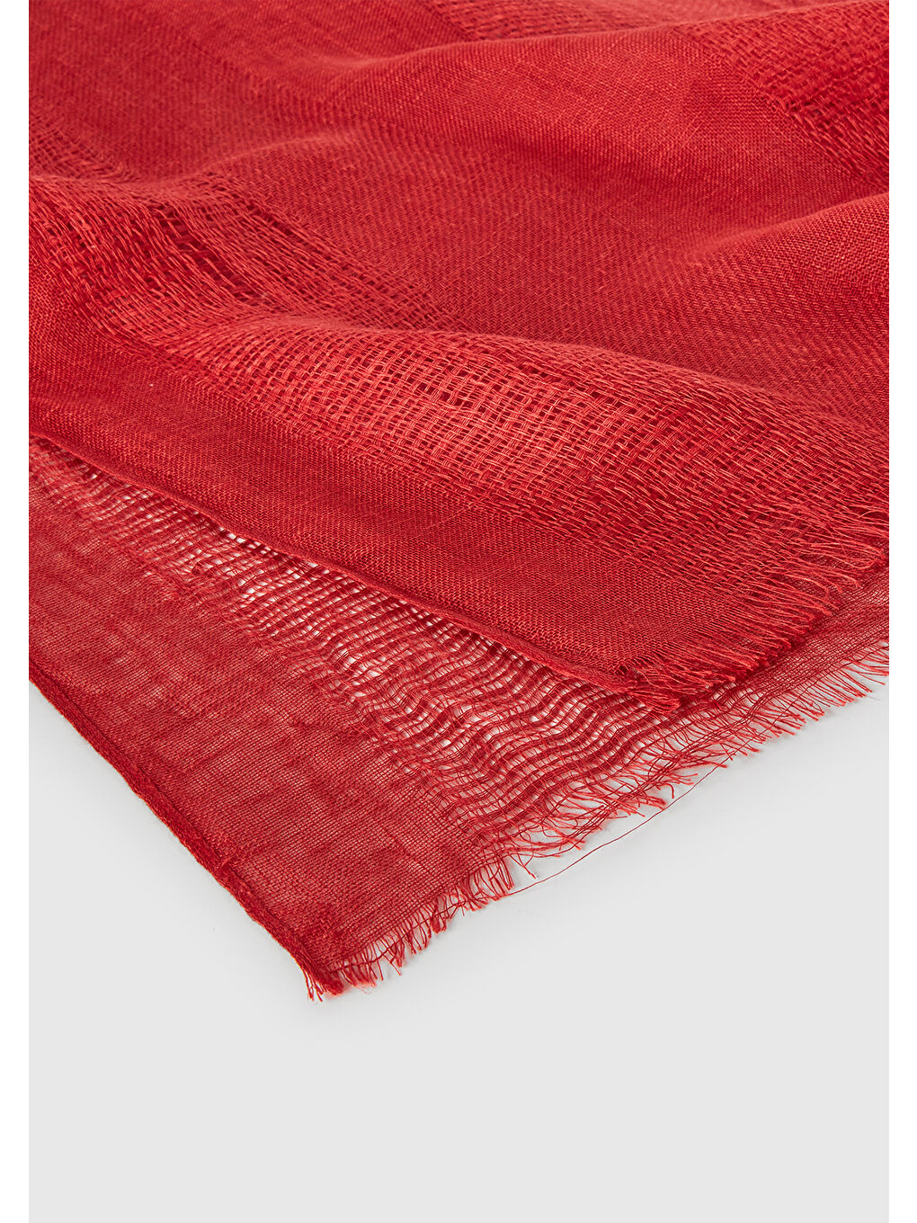 Kadın Mercan %100 Keten Şal-1