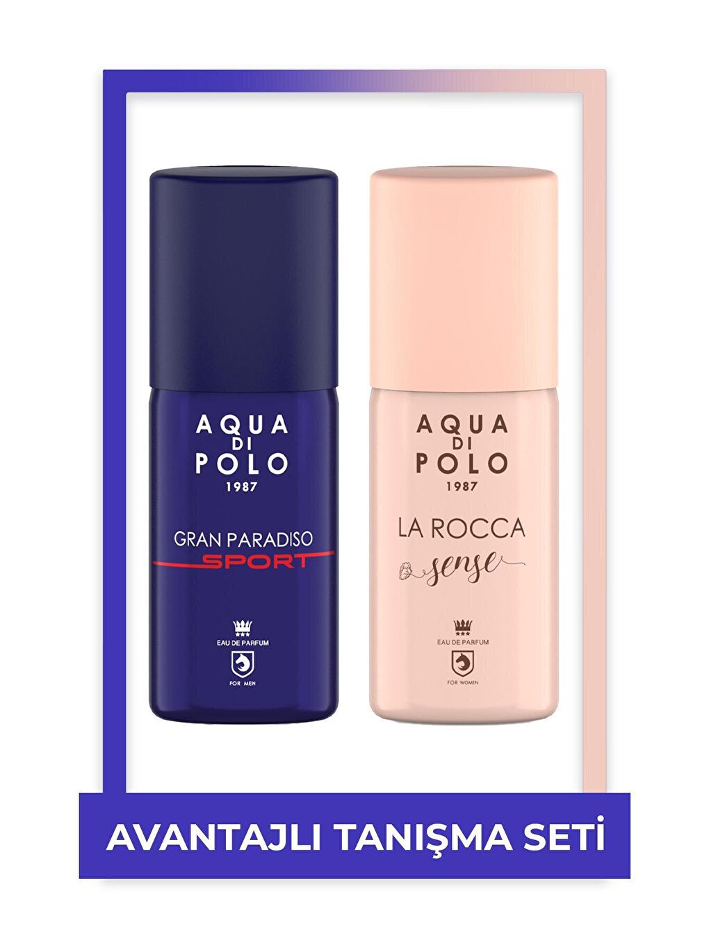 Aqua Di Polo 1987 Renksiz La Rocca Sense Edp & Gran Paradiso Sport Edp 100 ml 2'li Yılbaşı Kadın Erkek Parfüm Seti