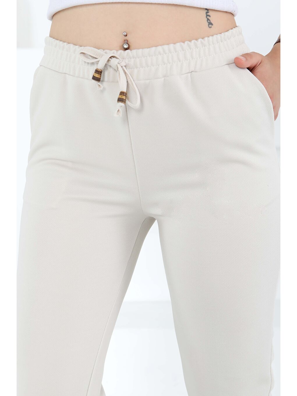 Ekru Havuç Pantolon Krem - 27076-3