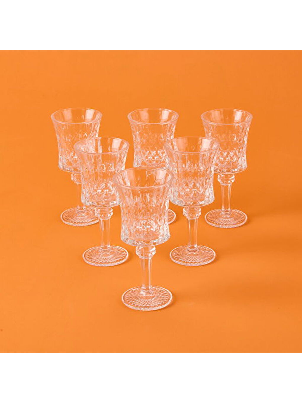 Renksiz Rosia 6'lı Ayaklı Cam Bardak - Şeffaf - 350 ml-2