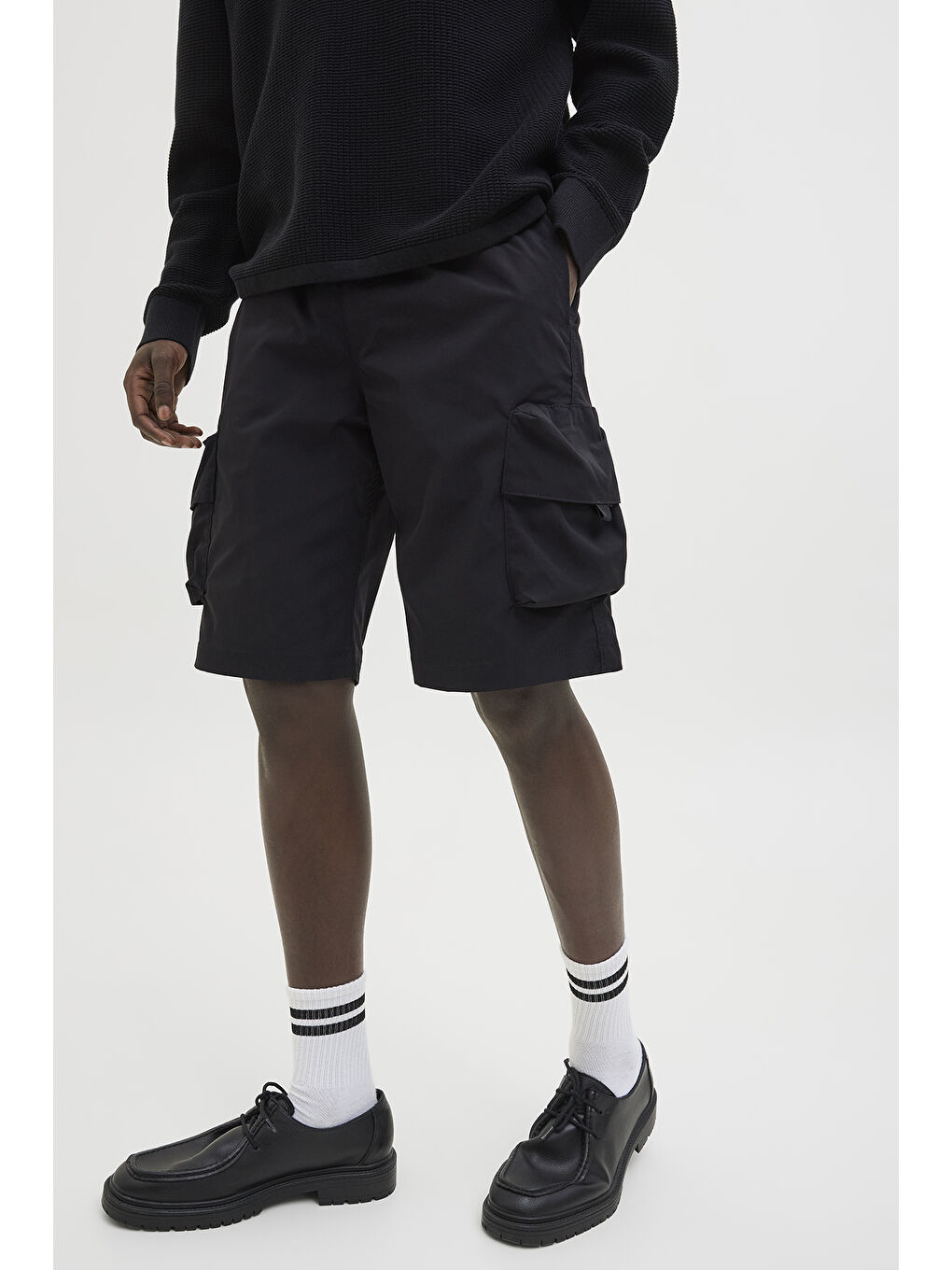 Siyah Pants Studio Jpstcole Relaxed Fit Kargo Short 12269386-2