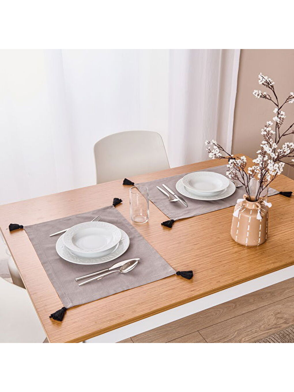 Soft Anthracite 2'li Amerikan Servis - Antrasit - 35x50 cm