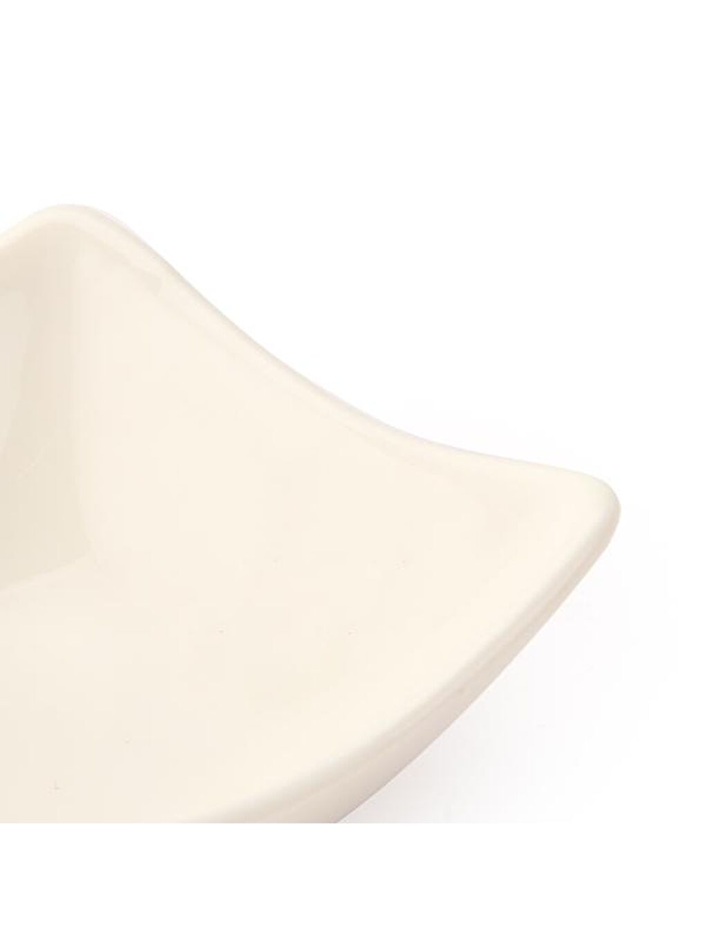 Porselen Kare Sosluk ve Çerezlik - Beyaz - 7,5 cm-1